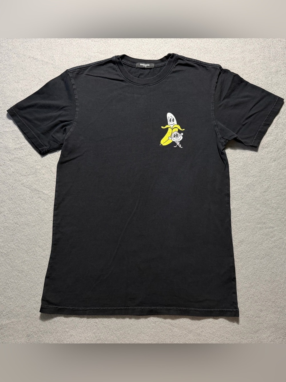 Bananas Monkey Graphic T Shirt Womens Small Black Streetwear Tee Cotton